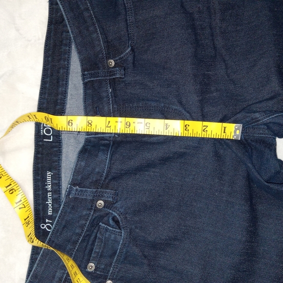Ann Taylor LOFT Like New Modern Skinny Dark Denim Jeans 29/8TALL - Picture 6 of 9